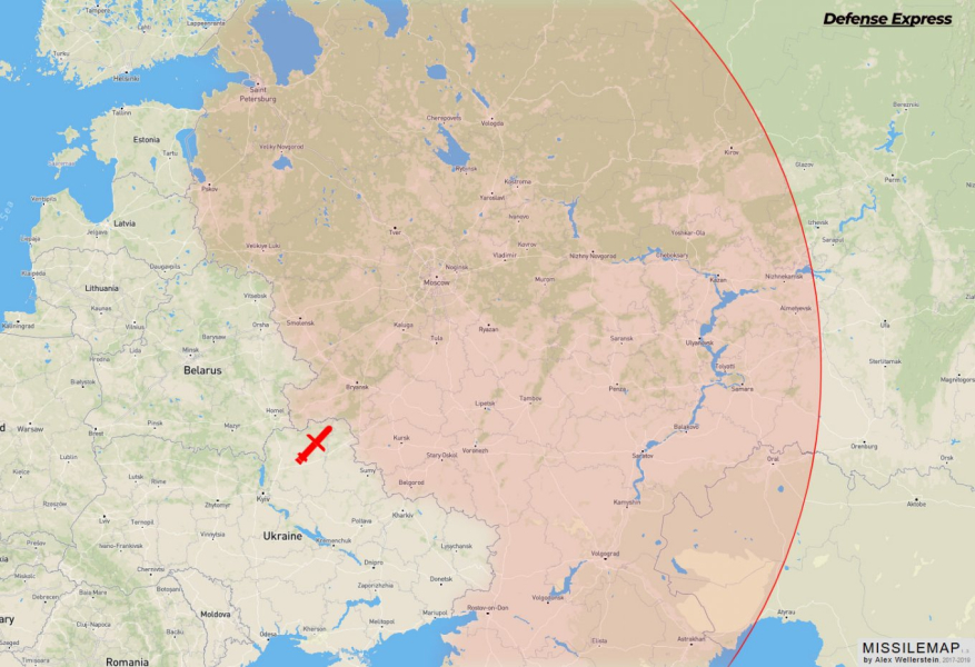 Дальність удару по Росії 1400 км