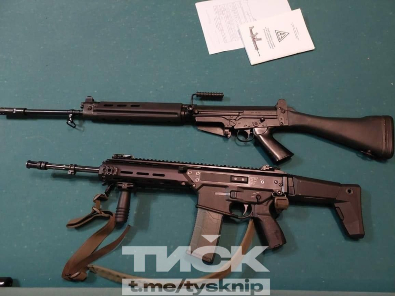 FN FAL калібру 7.62x51 (.308 NATO) та польська штурмова гвинтівка Grot C16 на озброєнні бійців Збройних сил України