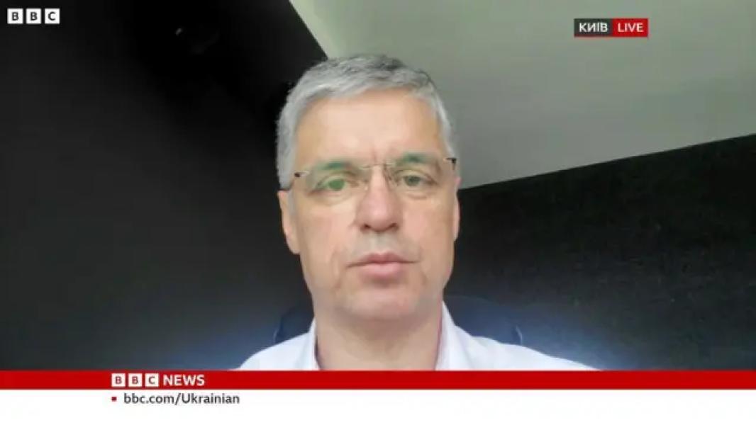 Знімок екрану – Вадим Пристайко в ефірі BBC News