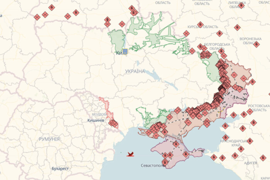 Онлайн-карта бойових дій в Україні на 21 серпня: ситуація на фронті