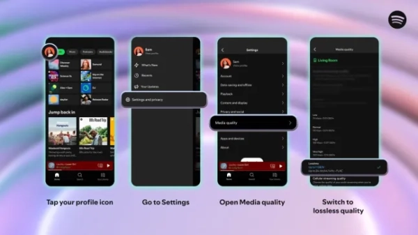 Spotify забезпечує прослуховування аудіо без втрат Lossless Listening вже доступний на Spotify Premium із насиченішим та детальнішим прослуховуванням Lossless на Spotify Premium вже тут. Lossless Audio було однією з найочікуваніших функцій Spotify, і тепер вона нарешті почала доступна для слухачів Premium на вибраних ринках. Передплатники Premium отримають сповіщення в Spotify, щойно Lossless стане для них доступним. Незалежно від того, чи ви занурюєтеся в новий альбом, чи переглядаєте старі улюблені композиції, Lossless забезпечує найвищу якість музичного аудіо на Spotify.