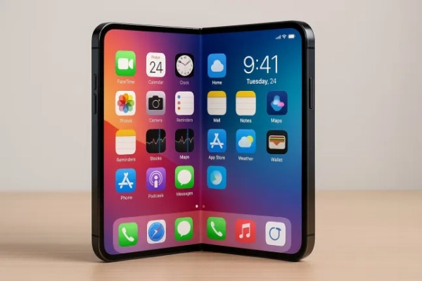 Візуальне зображення того, як може виглядати новий складаний iPhone від Apple.