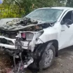 Окупанти врізалися в автомобіль, що належить енергетичним працівникам у Білопіллі…