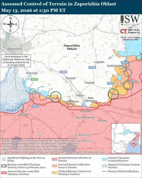 Російські війська здійснюють наступальні дії, українські сили проводять контратаки: звіт та актуалізовані карти від ISW 29