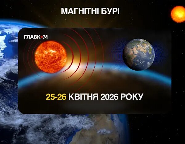 Магнітні бурі: прогноз на 25 та 26 квітня 2026 року