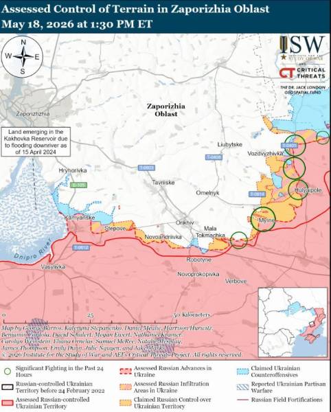 Російські досягнення обмежені, ЗСУ проводять контрнаступальні дії: аналіз ISW від 19 травня 14 Російські досягнення обмежені, ЗСУ проводять контрнаступальні дії: аналіз ISW від 19 травня 14