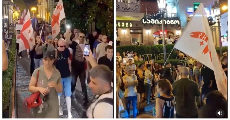Грузія: протести після затримання чоловіка, який напав на росіянку ("Путін – х**ло") 22 Грузія: протести після затримання чоловіка, який напав на росіянку ("Путін – х**ло") 8