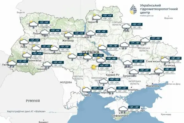 9 липня: дощі, грози, град та шквали 8 9 липня: дощі, грози, град та шквали 8