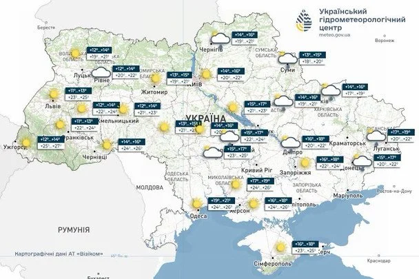 На Україну прийде сильний антициклон, за яким очікується значна спека: метеорологи вказали точні терміни та попередили про ризики 3 Погода в Україні 29 липня / © Укргідрометцентр