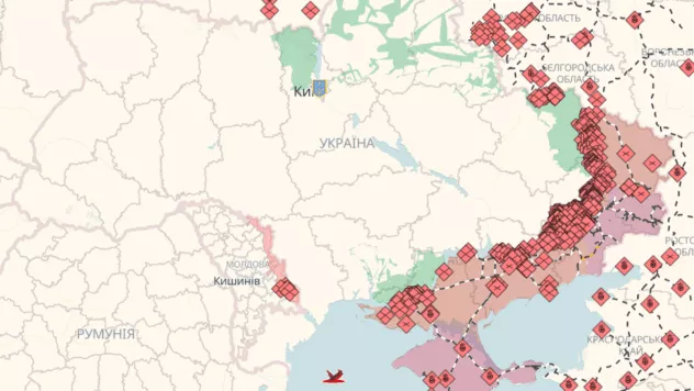 Онлайн-карта бойових дій в Україні: де точаться бої на 16.08.2026 Карта DeepState