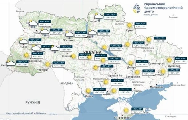 Погода в Україні 21 серпня / © Укргідрометцентр
