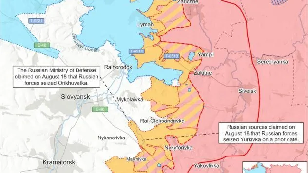 Карта бойових дій станом на 19 серпня 2026 – положення на фронті 7