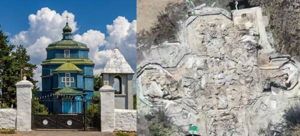 На Херсонщині внаслідок нападу російських дронів згоріла неповторна дерев'яна церква XVIII століття. 6