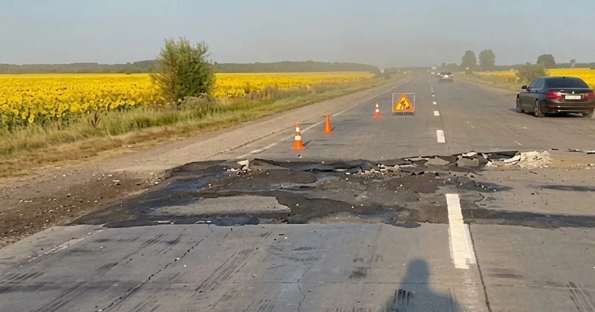 Висока температура спричинила пошкодження дороги Висока температура спричинила пошкодження дороги