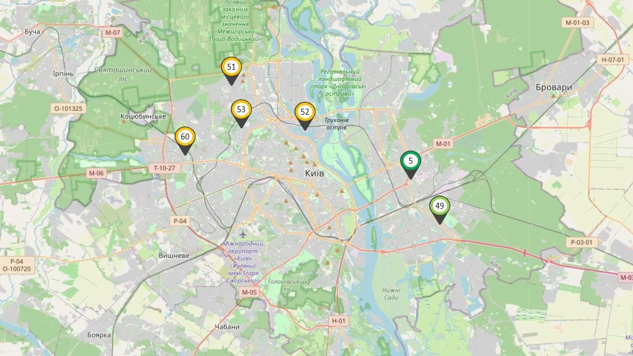 У Києві можливе задимлення через пожежу після атаки РФ — КМДА Фото 1 Якість повітря в Києві 31 серпня 2026: фіксується помірний рівень забруднення Фото 1