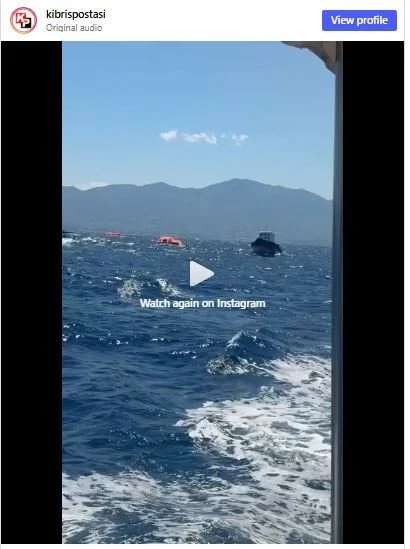 Пасажирський катамаран перекинувся в морі Скрін відео kibrispostasi.