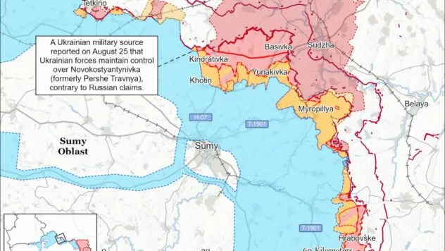 Карта бойових дій на 26 серпня 2026 – поточна обстановка на фронті 7