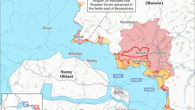Карта бойових дій 28 серпня 2026 року – становище на фронті 7