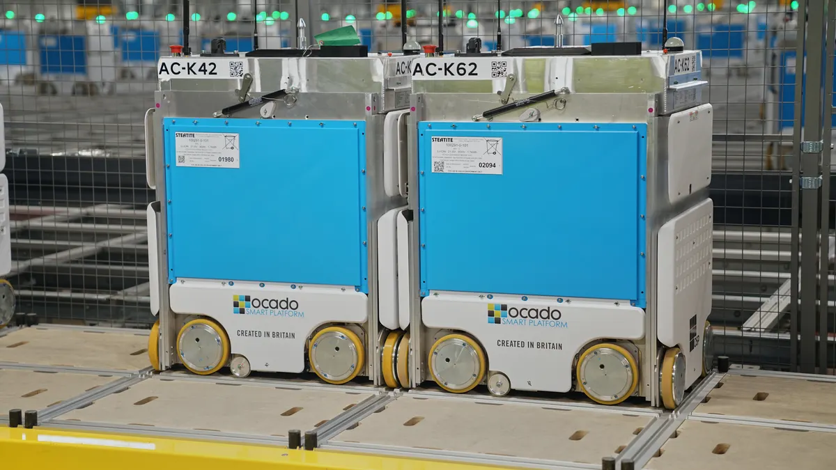 Роботи Ocado у центрі автоматизованого фулфілменту Kroger