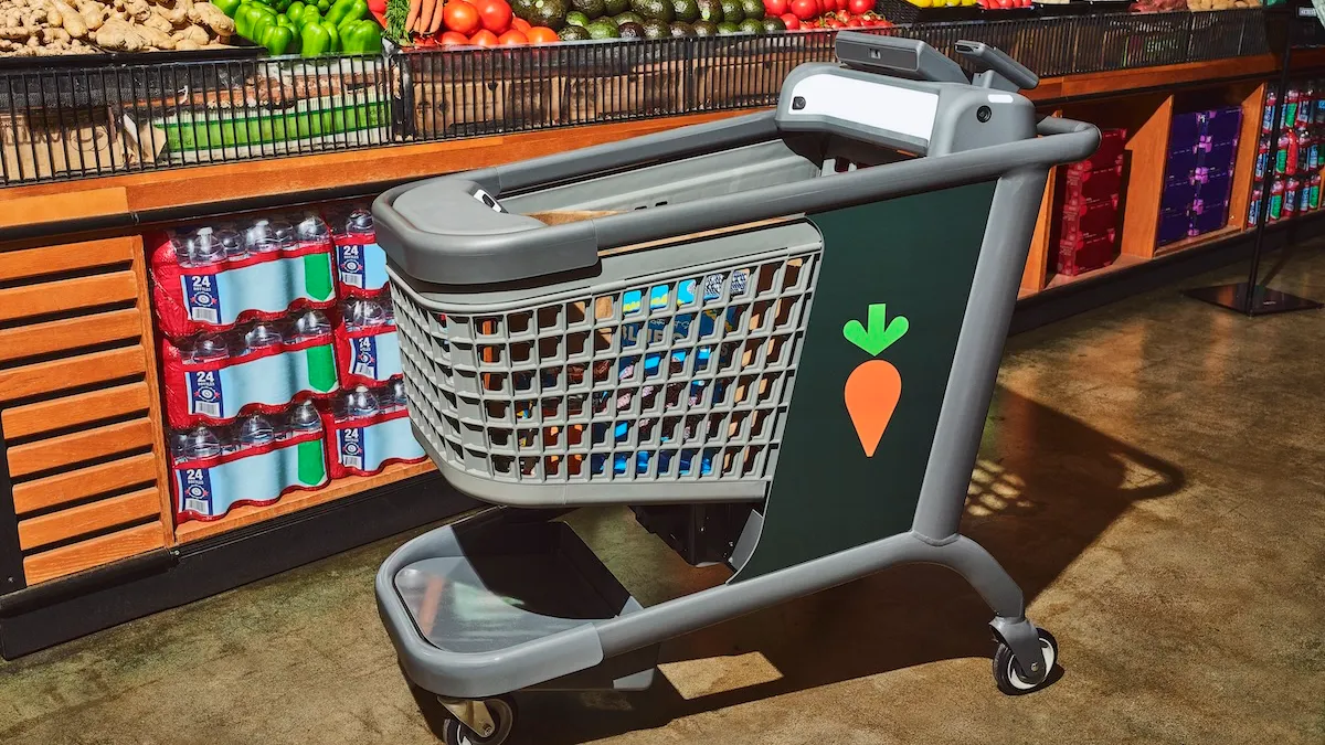 Instacart придбав стартап із технологією сканування полиць 2 Розумний візок у продуктовому магазині.