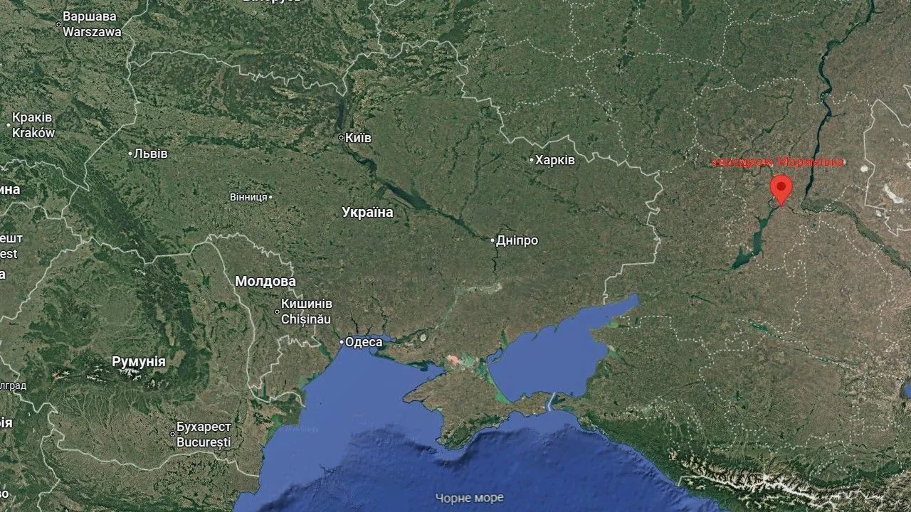 ЗСУ знищили двоє російських Су-34 ракетою "Нептун" 2 Аеродром Маринівка на карті